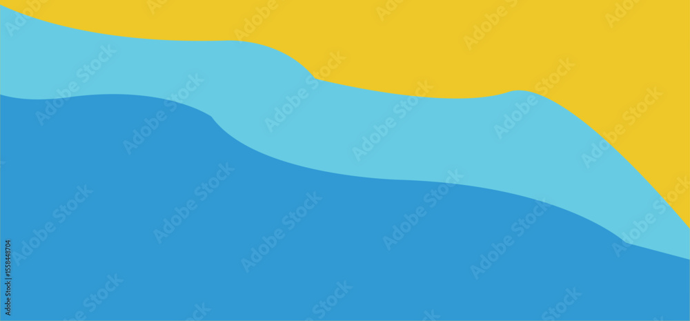 Fototapeta premium Abstract blue sea waves with background and some copy space area