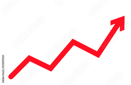 business graph with arrow	