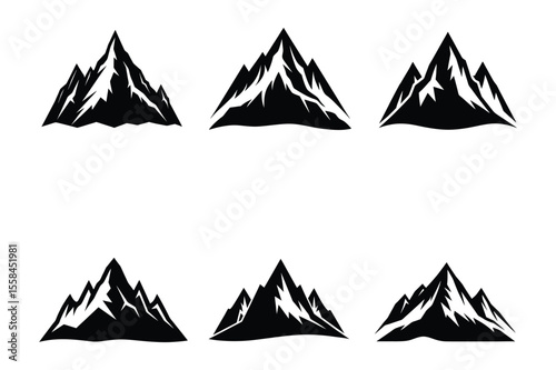 Six Unique Flame Icons Black Fire Symbols for Design Projects