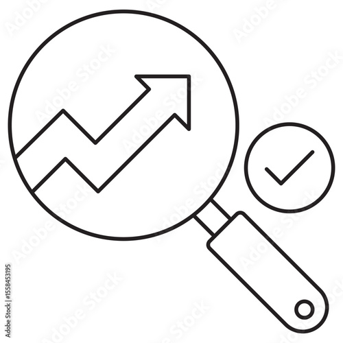 Trend Detection icon, Staying Ahead Uncovering Patterns with Trend Detection, Future Insights Harnessing Data for Trend Discovery, vector