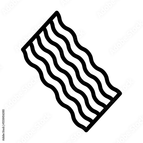 Bacon Strips Vector Line Icon Design