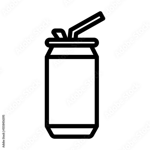 Soft Drink Can Vector Line Icon Design