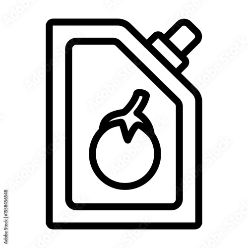 Ketchup Packet Vector Line Icon Design