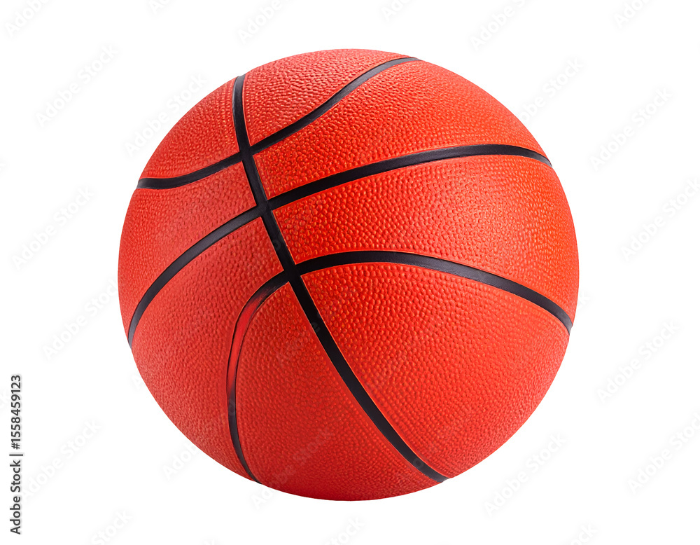 Fototapeta premium This classic orange basketball with its distinct black lines is ready for the thrill of the game