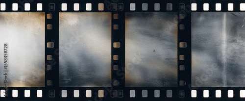 The empty filmstrip creating a vintage cinematic atmosphere with soft textures