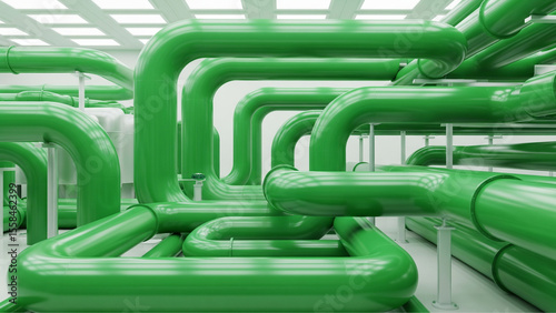 Untitled design - Futuristic key visual representing a green energy factory
