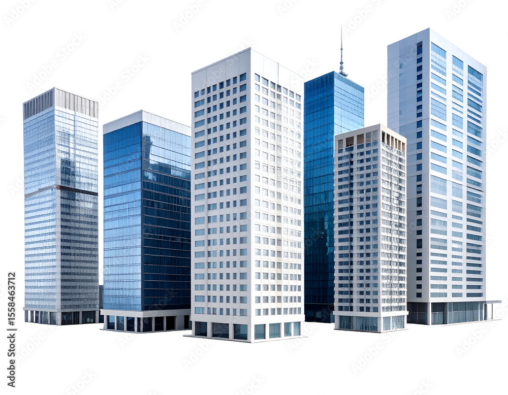 A striking collection of contemporary high-rise buildings showcasing modern urban architecture. A striking collection of contemporary high-rise buildings showcasing modern urban architecture.
