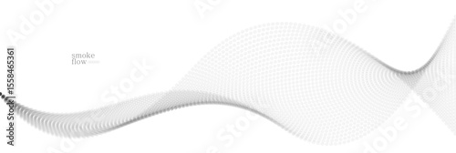 Abstract vector smoke background, wave of flowing circles particles, light grey abstract illustration, smooth and soft design, relaxing image.
