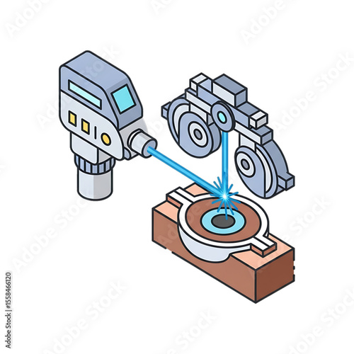 Surgical laser or robotic precision tool.