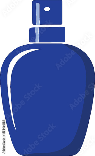 blue bottle of perfume