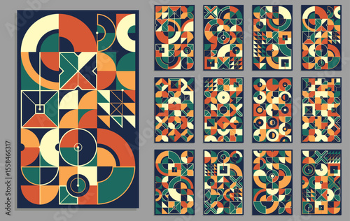 Abstract geometric template...