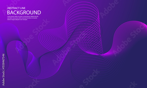 Abstract background with dynamic waves. Cover design template. Vector illustration.