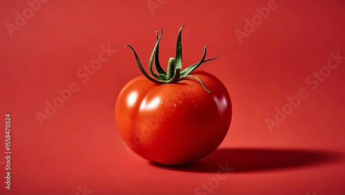 fresh tomatoes on a minimalist background