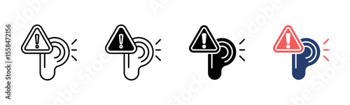 Hearing Loss icon sheet multiple style collection