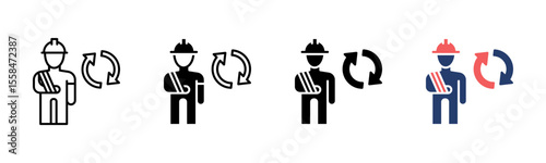 Cumulative Injury icon sheet multiple style collection