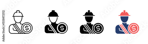 Workers Compensation icon sheet multiple style collection