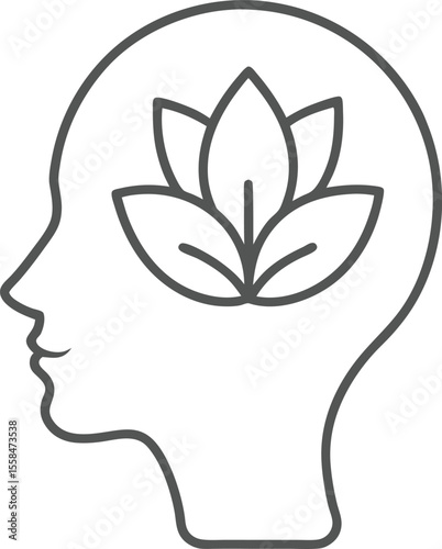 Mindfulness and Inner Growth – Wellness and Mental Health Icon