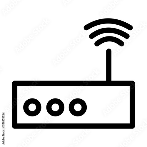 Wireless Router Editable Stroke Icon