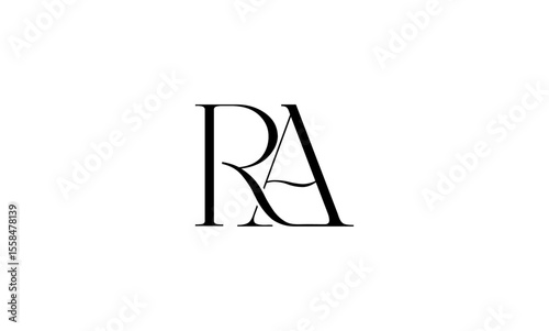RA initial letters, monogram logo
