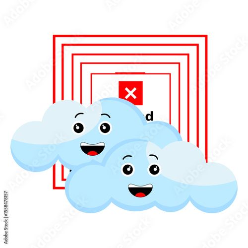 Cloud Cartoon Icon UI Design 