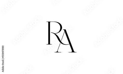 RA initial letters, monogram logo