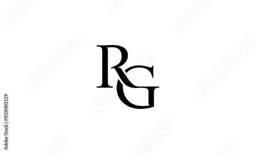 RG initial letters, monogram logo