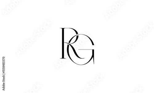 RG initial letters, monogram logo
