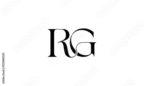 RG initial letters, monogram logo