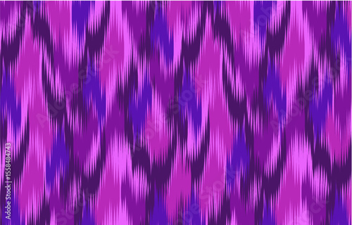 Design Textile ikat wave abstract geometric ikat, design ikat vector for background, wallpaper, carpet, wrapping, fabric, textile fashion wearing.