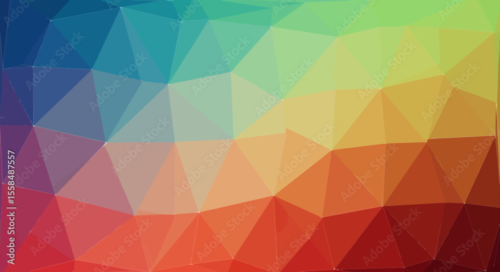 Obraz premium Abstract Colorful Low Polygonal Background Geometric Design with Vibrant Triangles