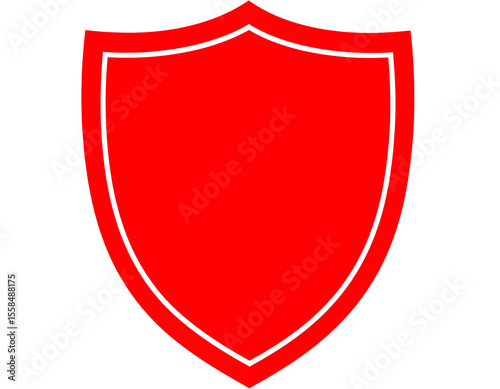 Simple yet powerful red shield icon outlined in white conveys concepts of strength and safeguarding. Free Download Simple yet powerful red shield icon outlined in white conveys concepts of strength and safeguarding. - GFXLoad