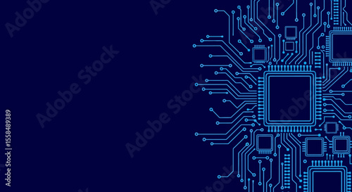 Abstract Circuit Board Technology Background Digital Data Network Design