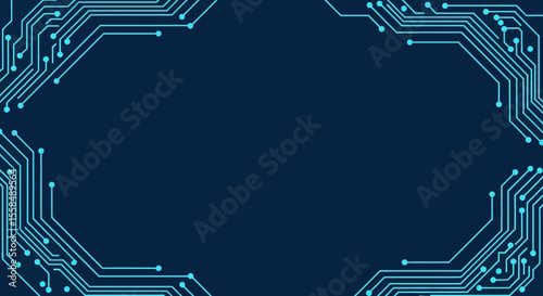 Abstract Technology Background Circuit Board Frame Design
