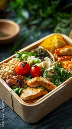 zero-waste eco packaging gourmet flight meal box.