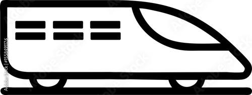 Bullet train icon flat high speed rail