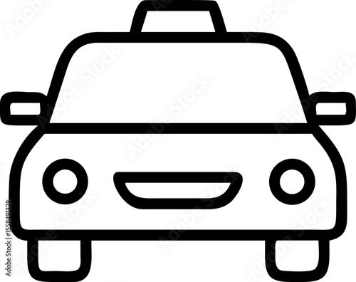 Taxi icon flat cab transport symbol