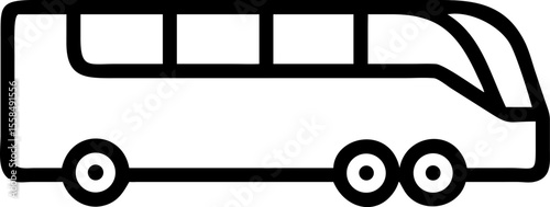 Passenger bus icon flat transport