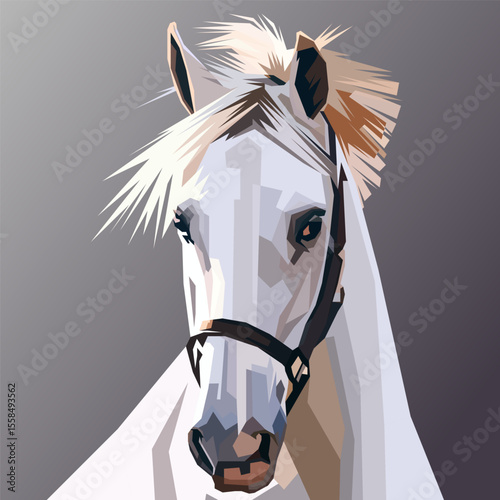 Colorful horse vector illustration Free Vector