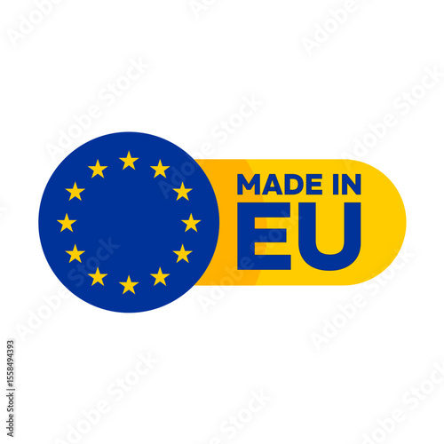 made in european union, eu, made in europe – label mark – vector illustration
