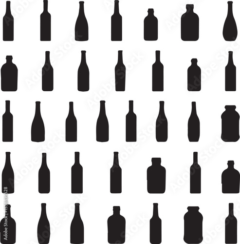 wine bottles vector illustration 100% vector file 