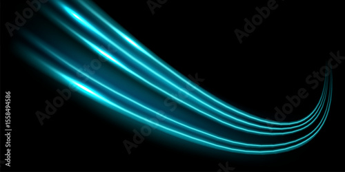 beautiful light speed line background on black background abstract design vector illustration
