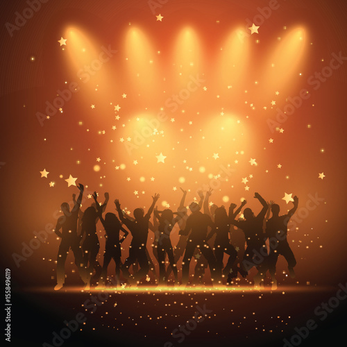 people dancing on spotlight background 0707