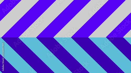 Dynamic Geometric Animation with Diagonal Stripes in Purple Light Blue and Grey Seamless Backdrop Loop