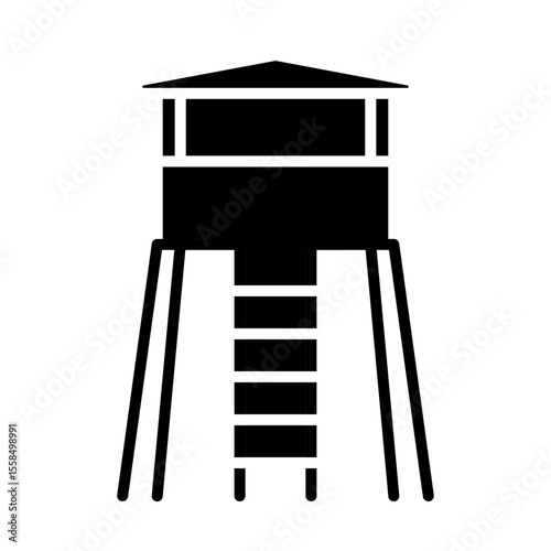 Military Checkpoint Icon Design