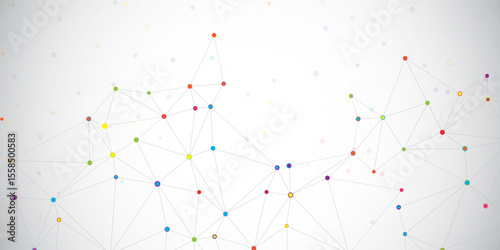 connections banner with low poly design 2305