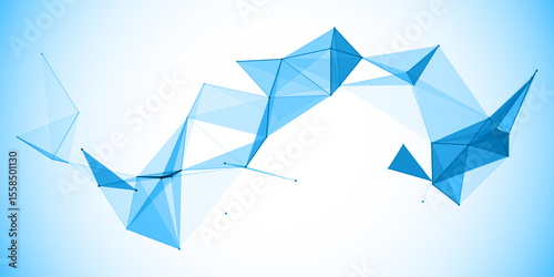 low poly abstract banner design 2307