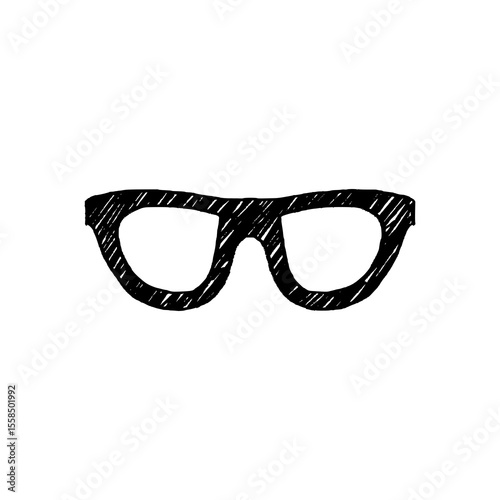 Sunglasses Doodle Vector – Hand-Drawn Summer Eyewear Illustration in Sketch Style