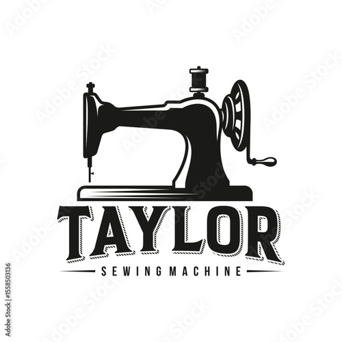 Vintage Tailor Logo. Sewing Machine Logo Template Free Vector