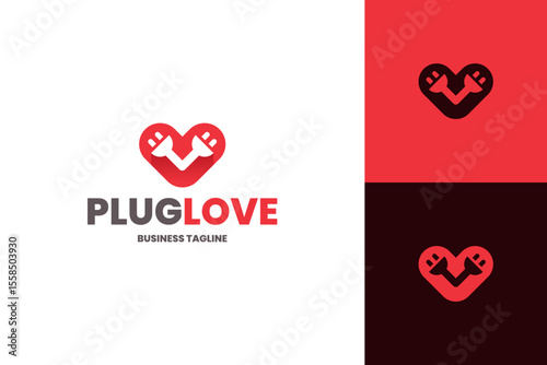 plug love logo vector