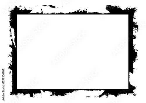 detailed grunge frame in black and white 2308